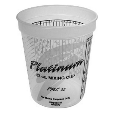 1-Quart, 32oz Mixing Cups with Ratios - Case of 100 Cups