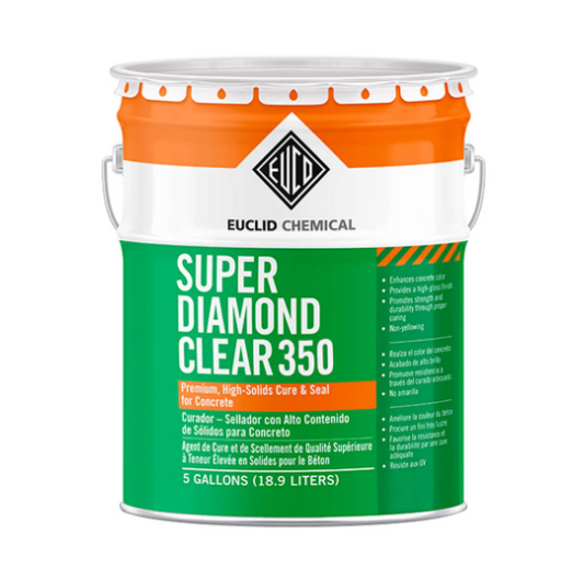 Euclid Super Diamond Clear 350 Gloss Concrete & Pavers Sealer, 5 Gal